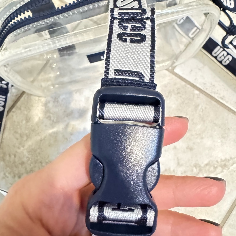 UGG Transparent Bag with Navy and White Strap - Picture 4 of 4
